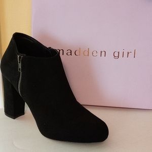 Black Suede Ankle Bootie by Madden Girl
